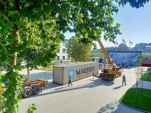 印度尼西亞石膏粉生產(chǎn)線發(fā)貨，今天裝了一個(gè)集裝箱，明天繼續(xù)。